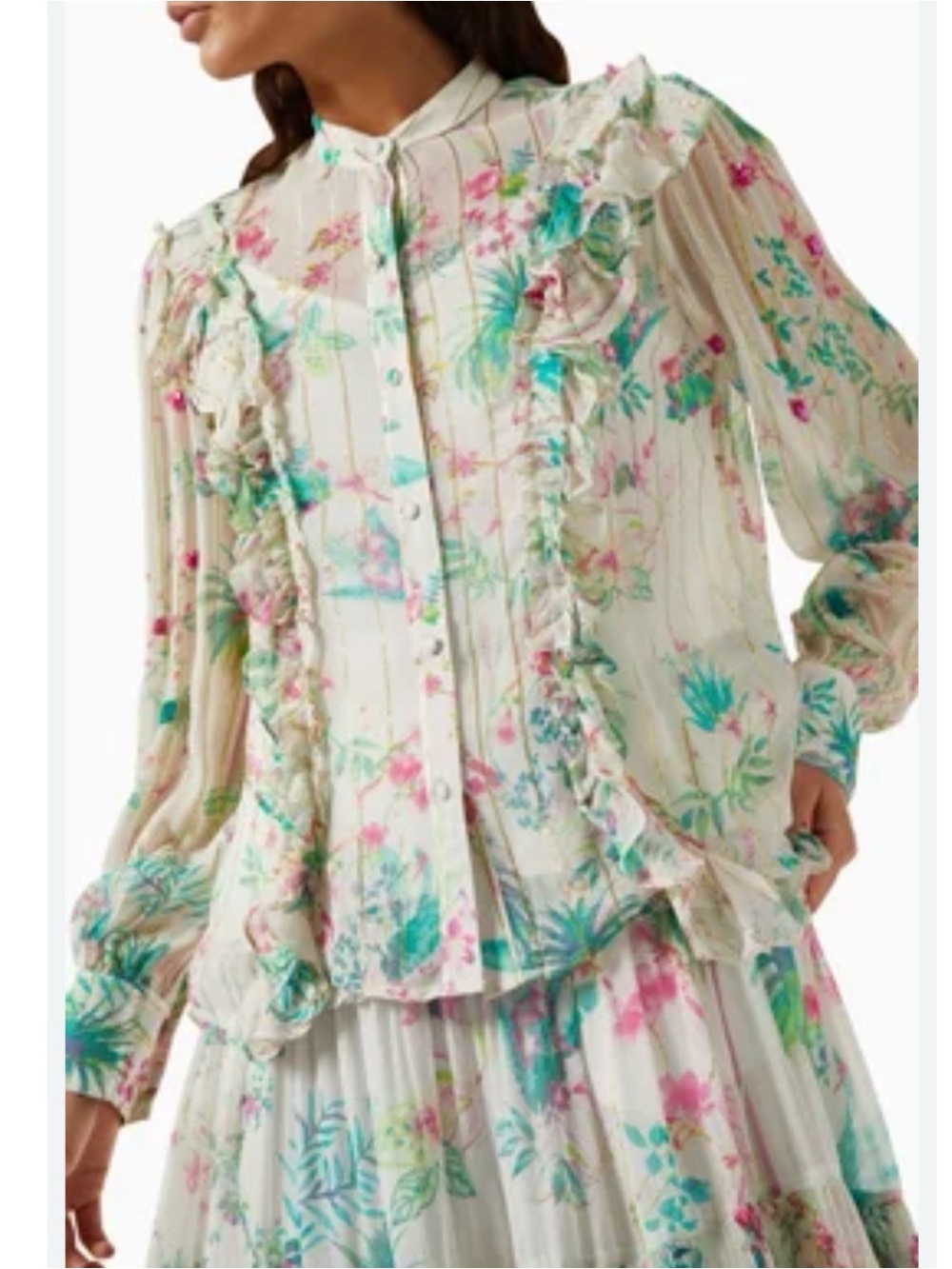 💛 NEW HEMANT & NANDITA Zaina Shirt in Viscose Georgette